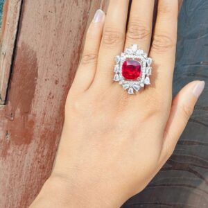 American Diamond adjustable Ring