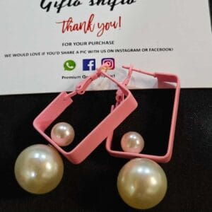 Rectangle Pearl Earrings