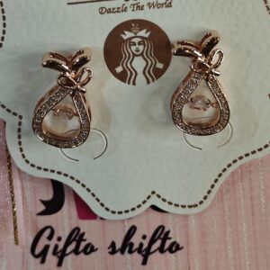 Demi Fine Pear Rose Gold Studs