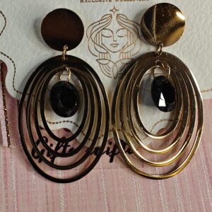 Oval Gold Plated Anti Tarnished Earrings