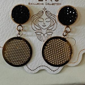 Gold Black Anti Tarnished Earring