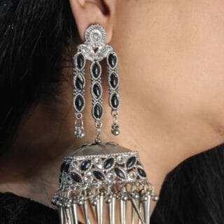 Black Colour Oxidised Jhumka