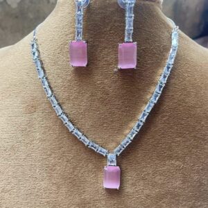 American Diamond CZ Necklace Set