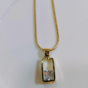 Golden rectangle snake pendent chain