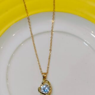 Golden heart pendent chain