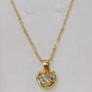 Golden heart design pendent chain