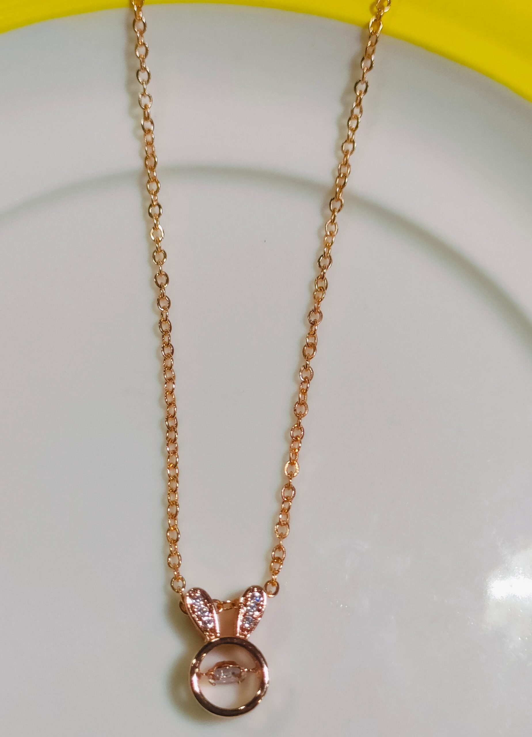Anti Tarnished Teddy Pendant Chain