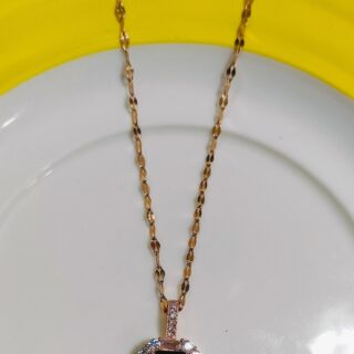 Emerald Anti Tarnished Pendant Chain