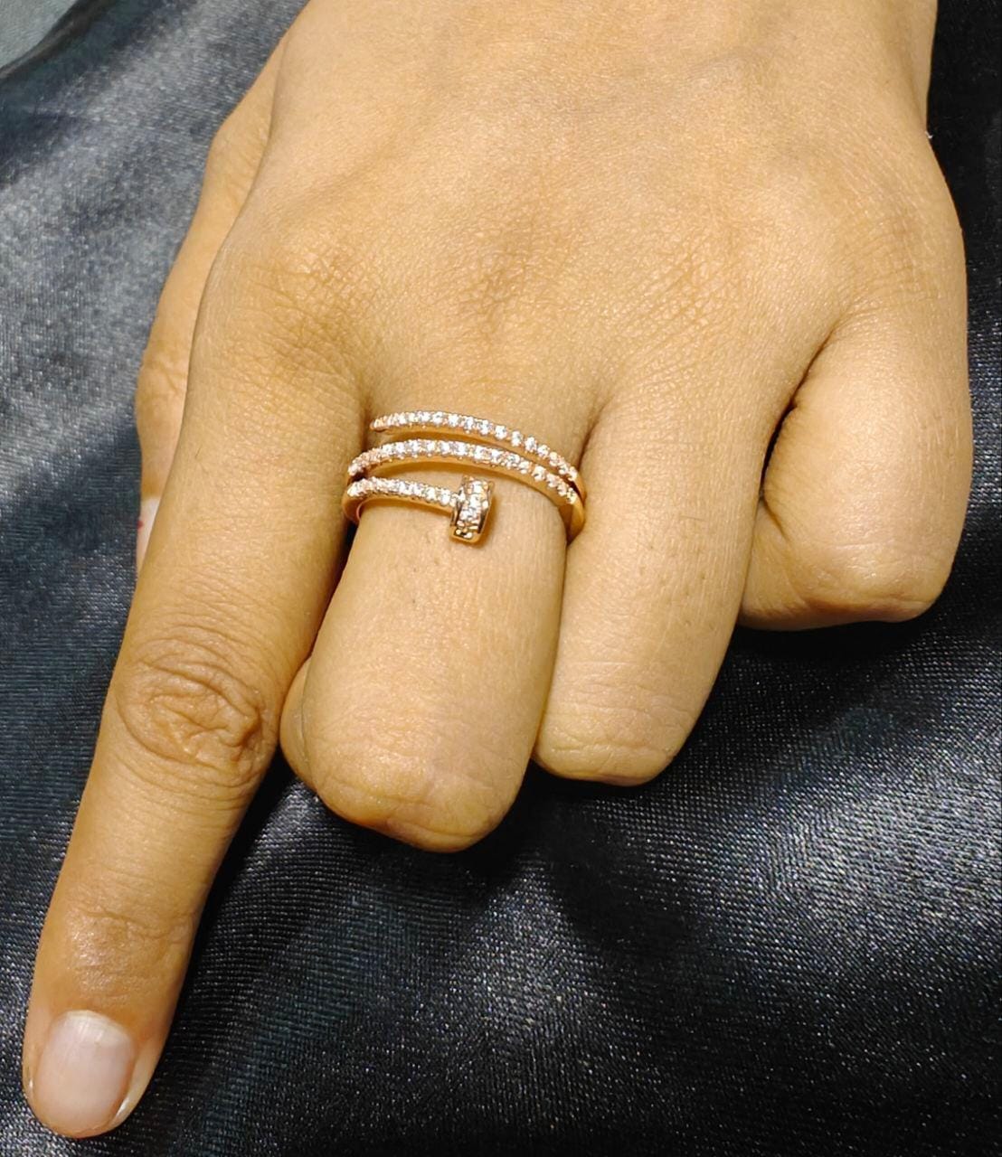 Anti Tarnished Stainless Steel Ring With Box - Image 2