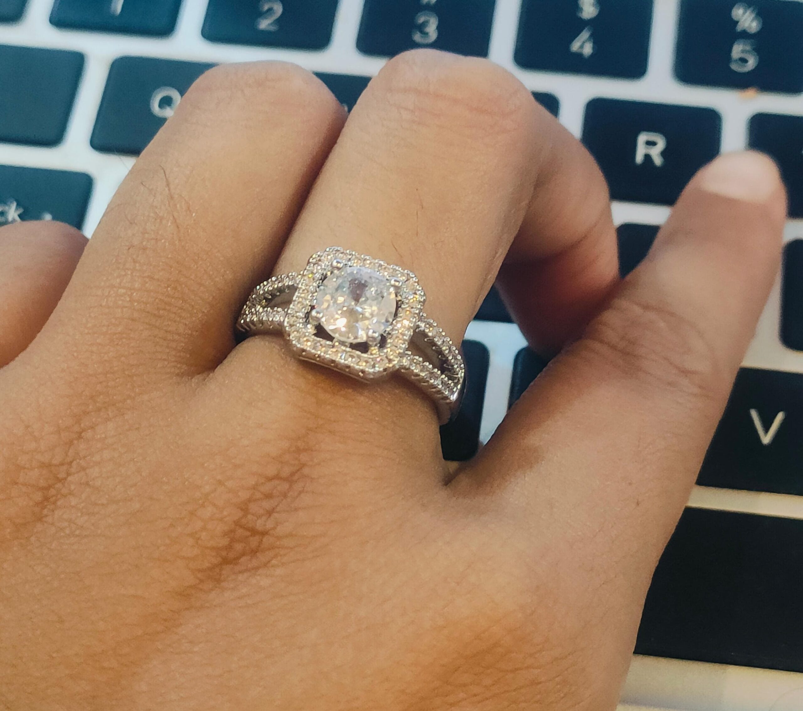 American Diamond Cocktail Ring - Image 2