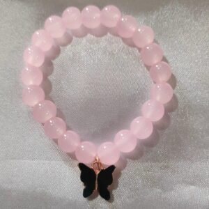 Butterfly Baby Pink Crystal Bracelet