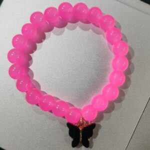 Butterfly Pink Crystal Bracelet
