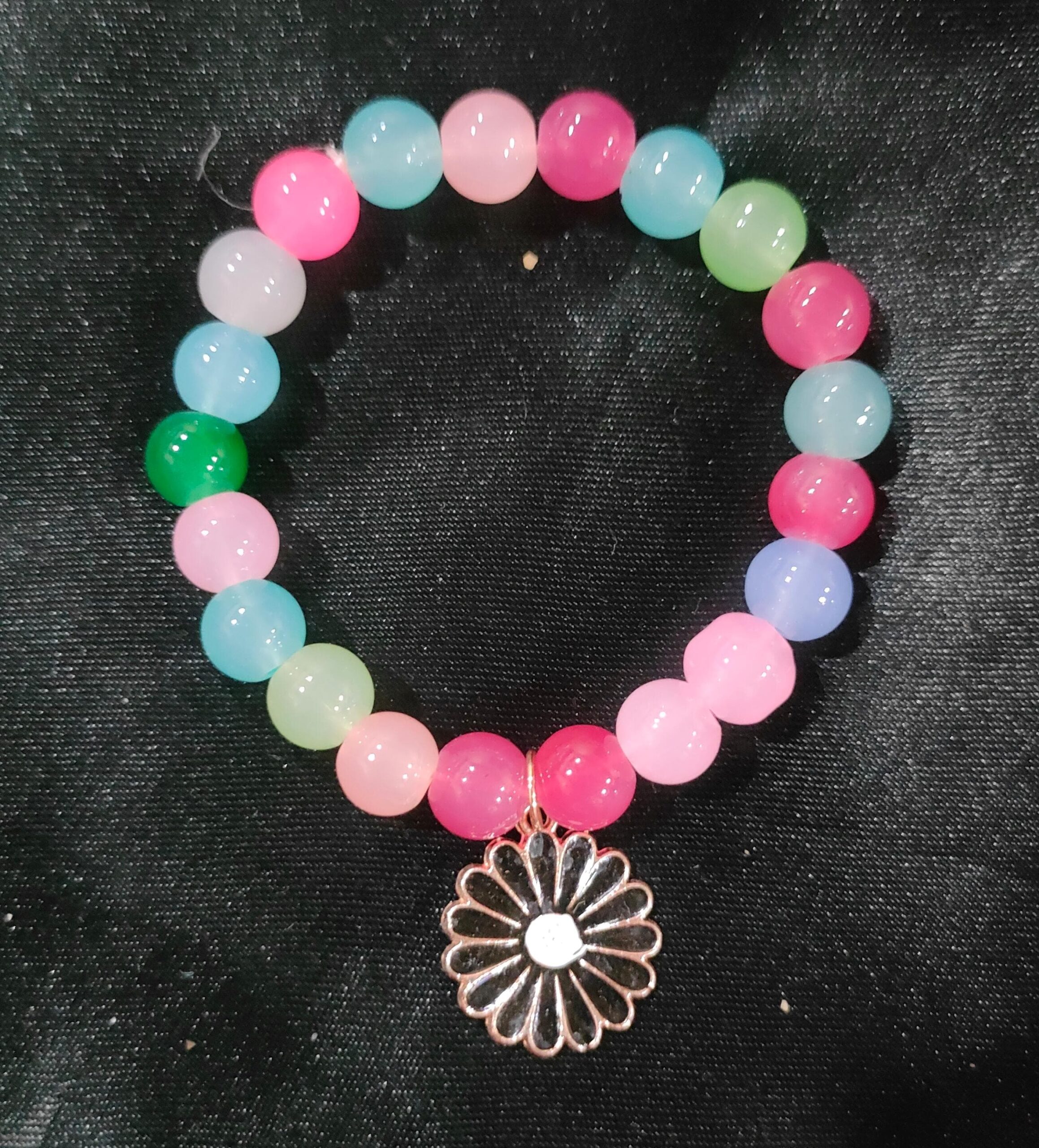 Sunflower Black Crystal Bracelet