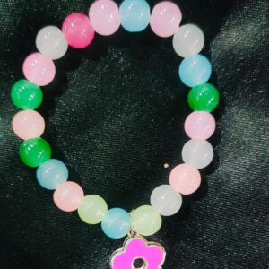 Flower Pink Crystal Bracelet