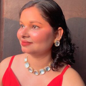 kundan back meenakari choker set