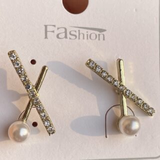 White Pearl X Studs