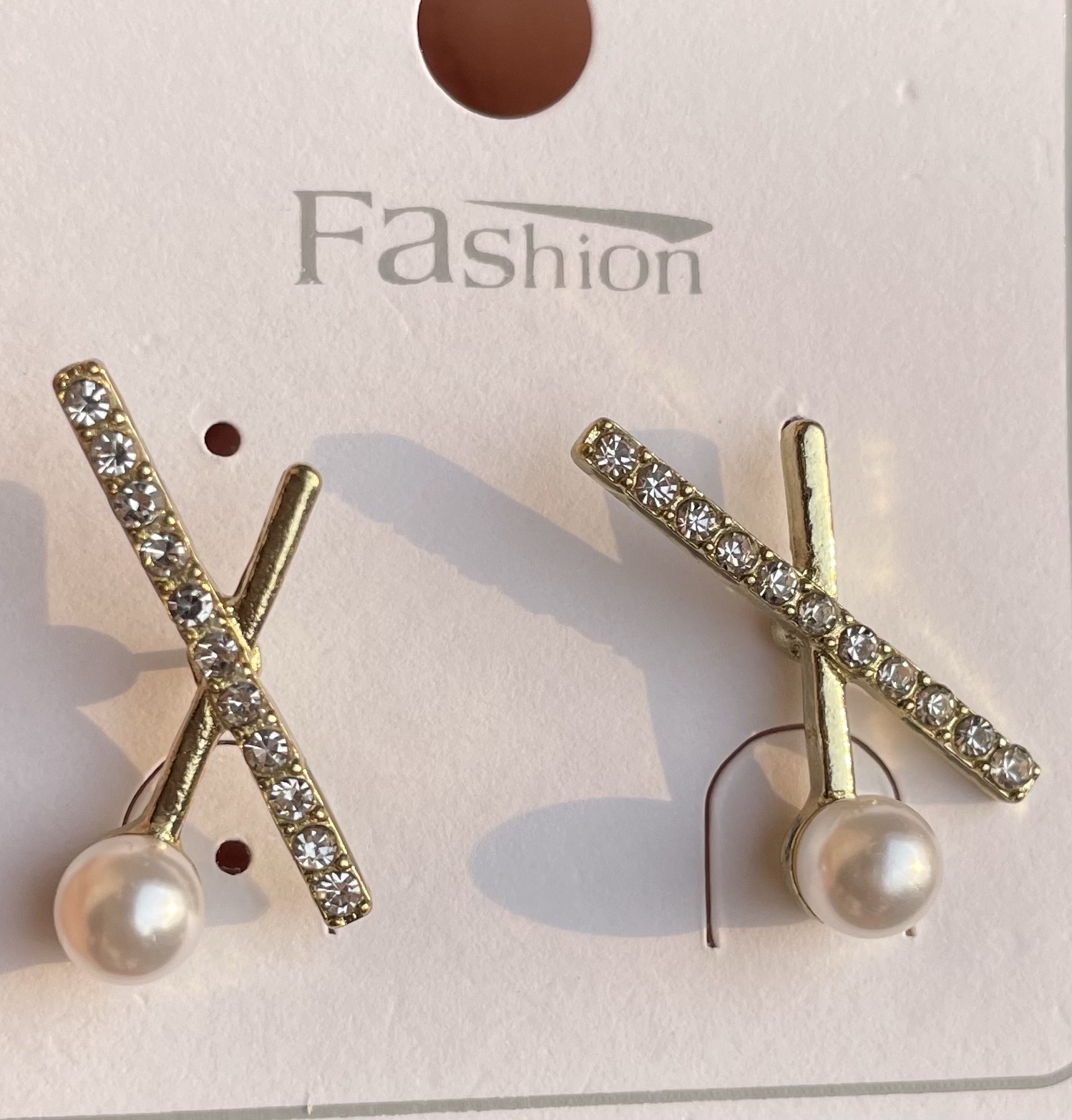 White Pearl X Studs