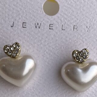 White Heart Studs