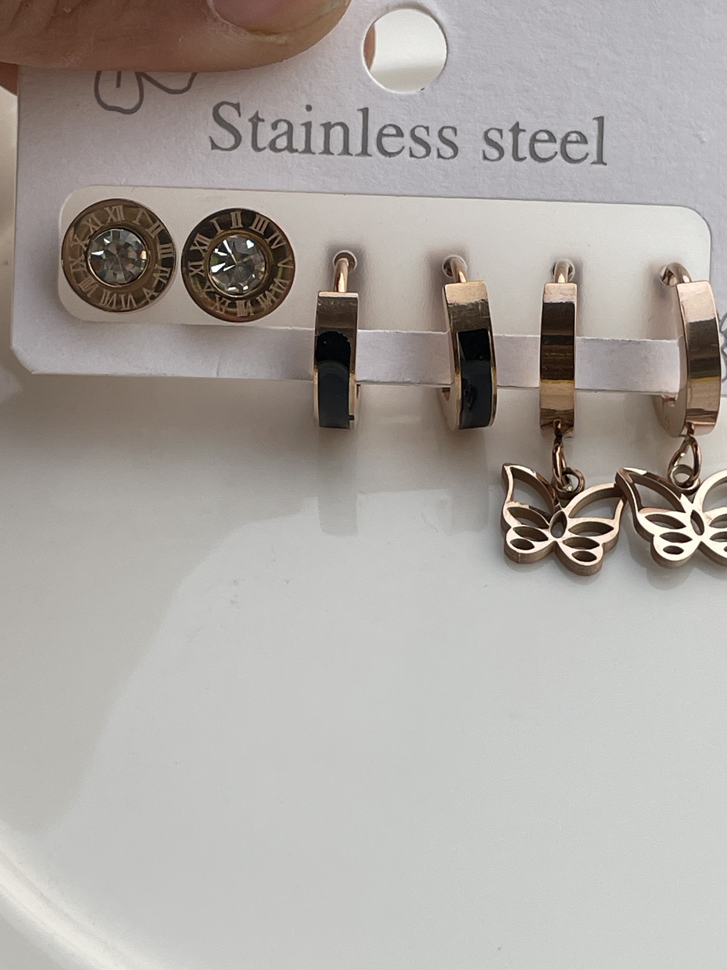 Anti Tarnished Earrings Pack Of 3 - Image 2
