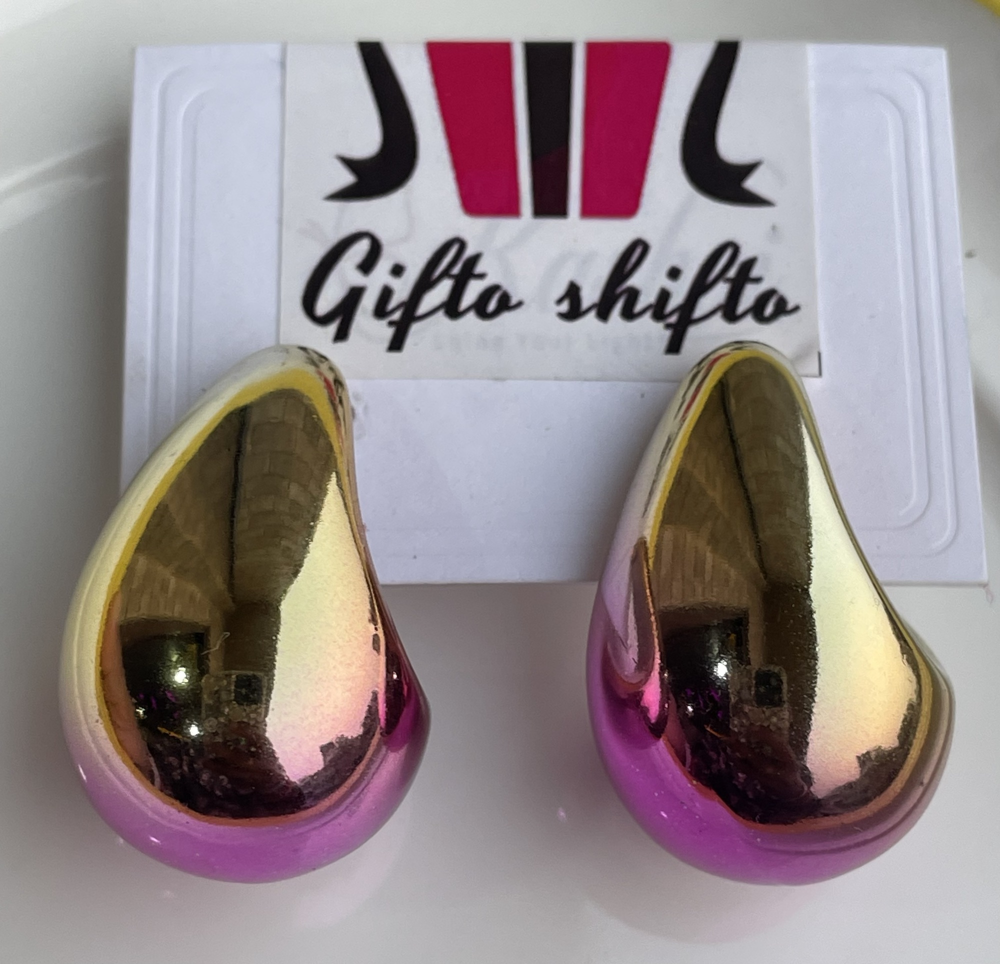 Metallic Kaju Earrings