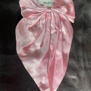 Big Satin Hair Bow Long Tail Clip