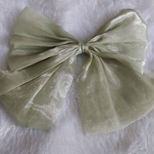 Big Green Size Satin Hair Bow