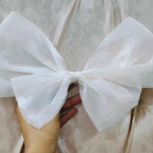 Big White Size Satin Hair Bow