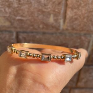A.D Stone studded Gold platted Anti tarnished bracelet