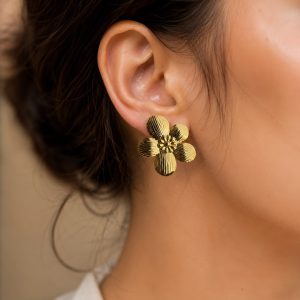 Anti Tarnished18K Flower Earrings