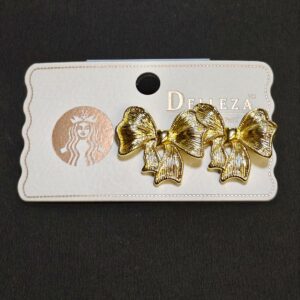 Demi Fine Bow Style Gold Plated Earrings