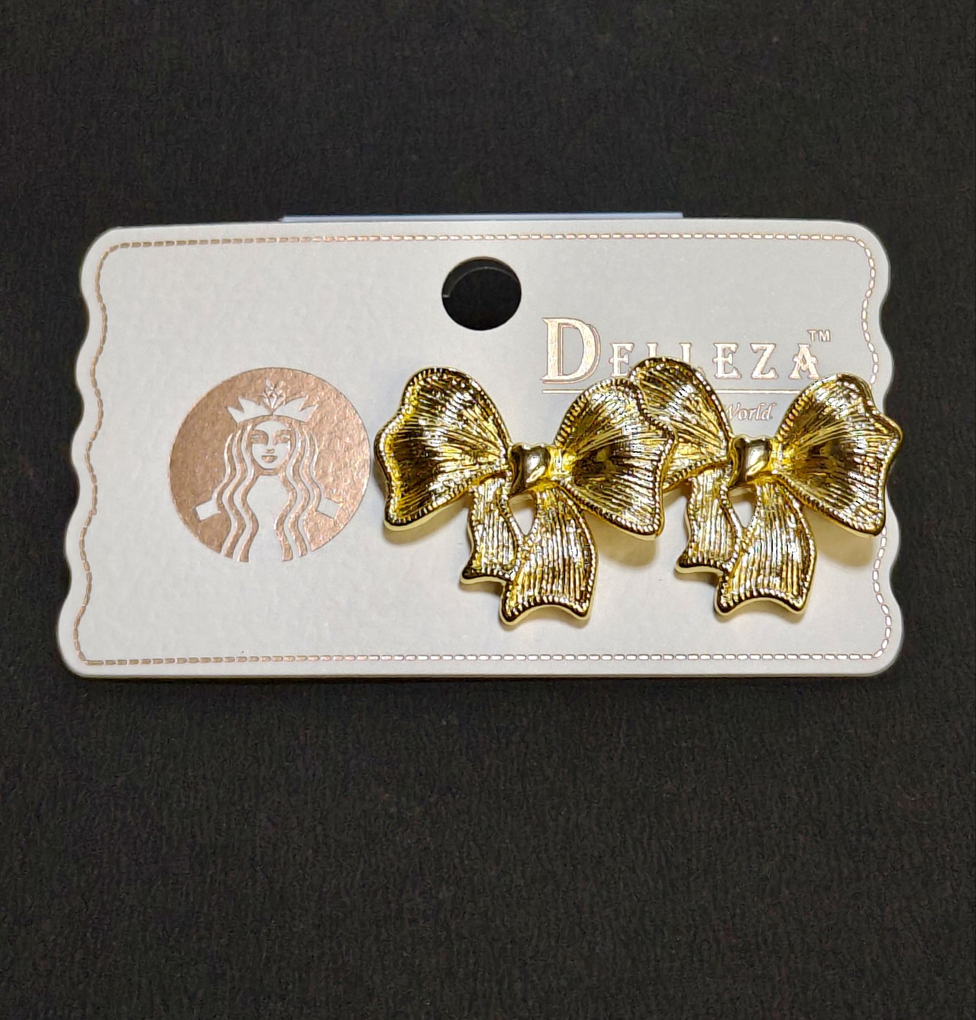 Demi Fine Bow Style Gold Plated Earrings