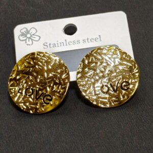 Demi Fine Coin Love 18K Gold Plated Studs