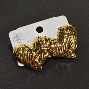 Demi Fine 18k Textured Gold Plated Earrings