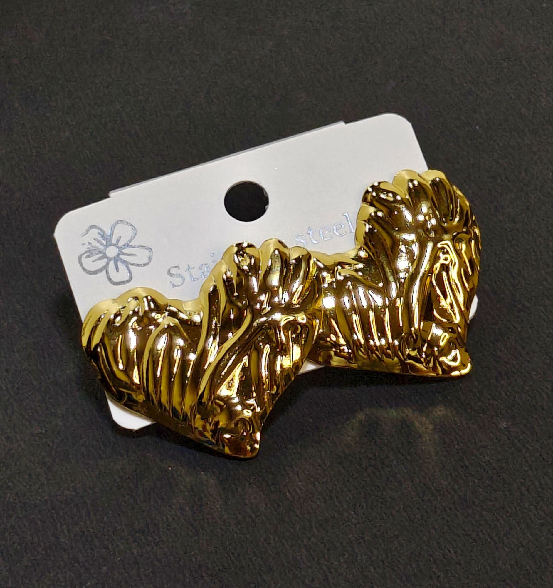 Demi Fine 18k Textured Gold Plated Earrings