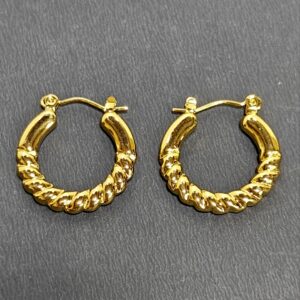 Demi Fine 18k Gold Plated Hoop Earrings