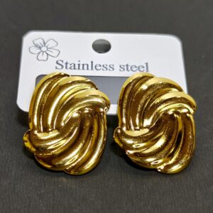 Demi Fine Texture Gold Plated Earrings