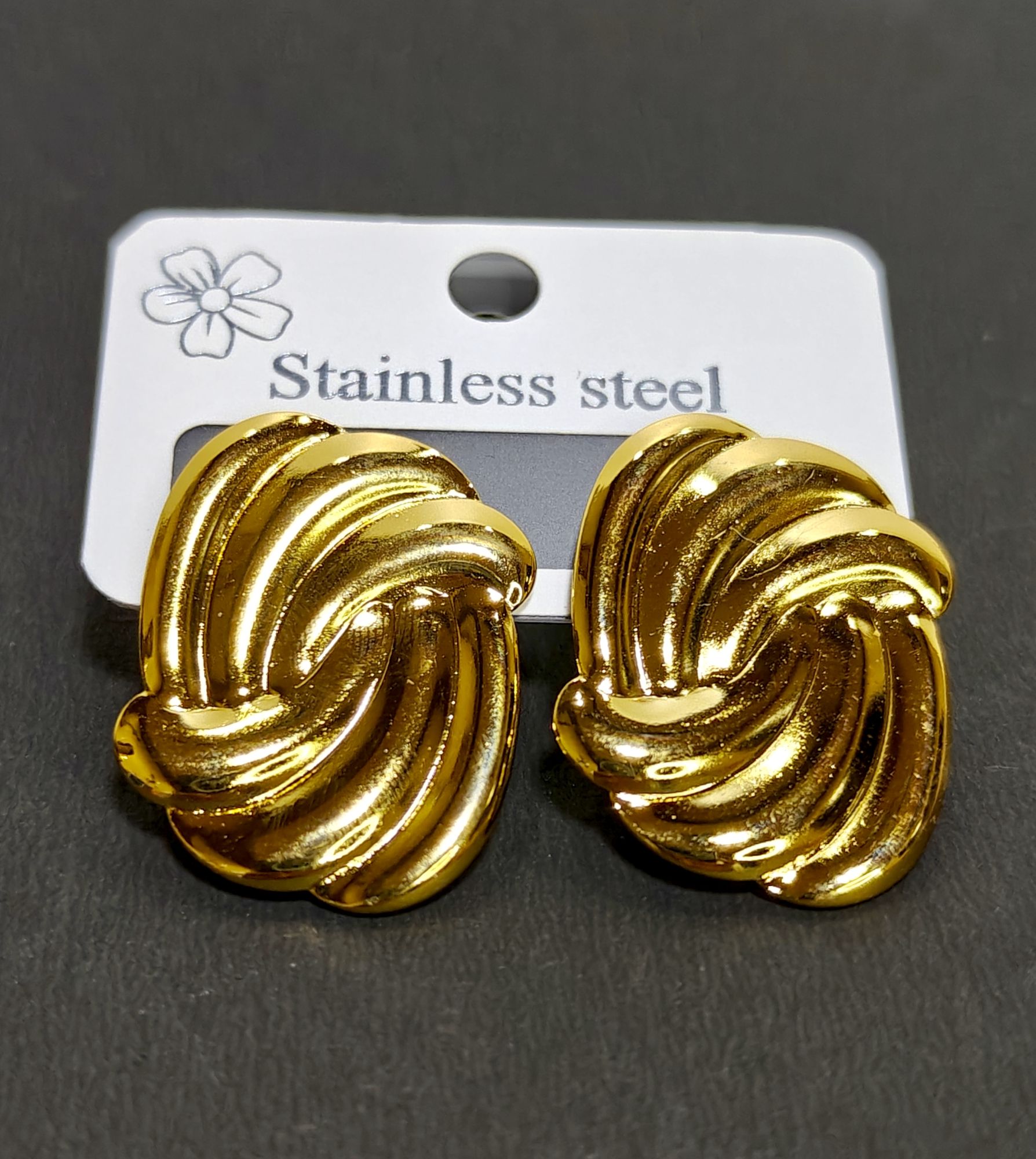 Demi Fine Texture Gold Plated Earrings