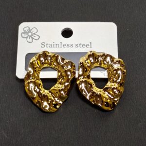 Demi Fine Abstract  Gold Plated Earrings