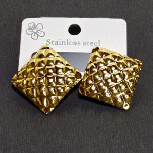 Demi Fine  Gold Plated Square Shape Earrings