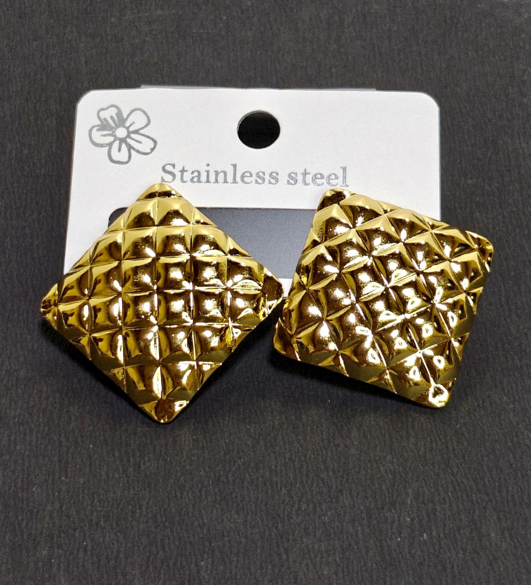 Demi Fine Gold Plated Square Shape Earrings