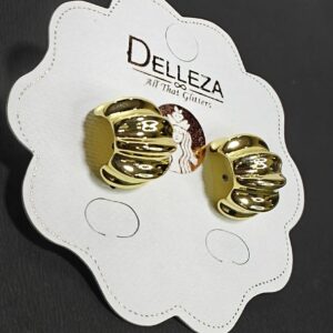 Curved earrings 18k gold plated