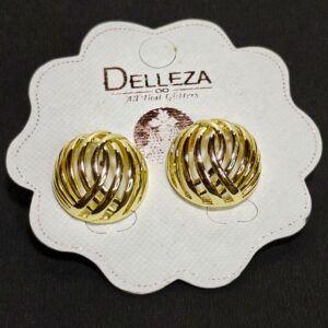 Demi Fine Round Gold Plated Studs