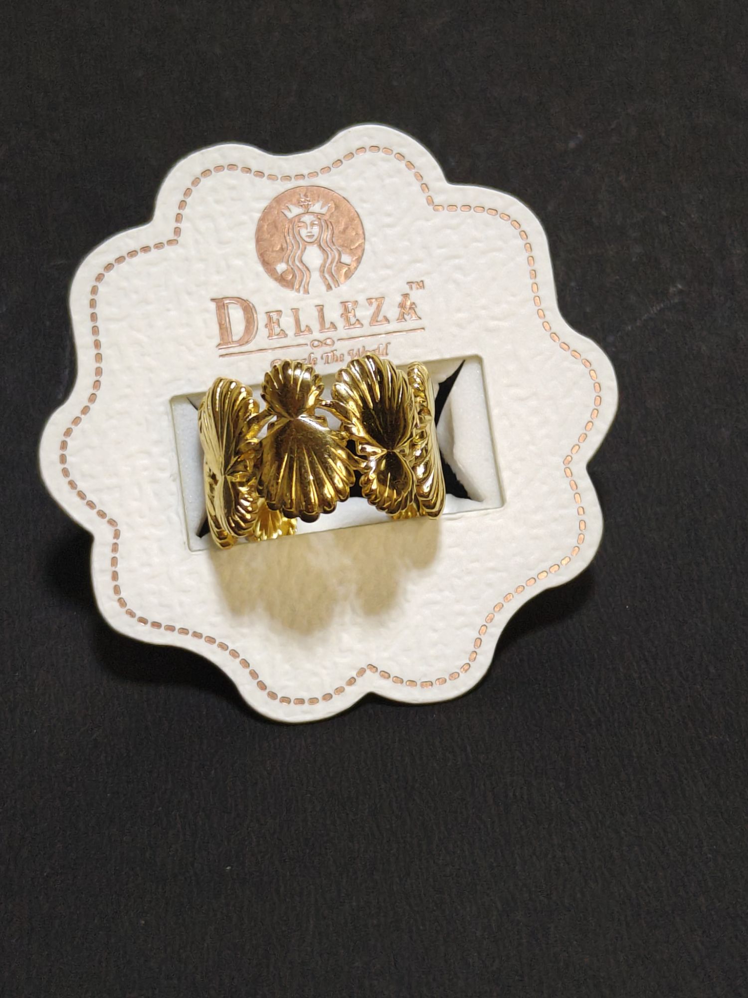 Shell Demi Fine 18k Gold Plated Ring - Image 2