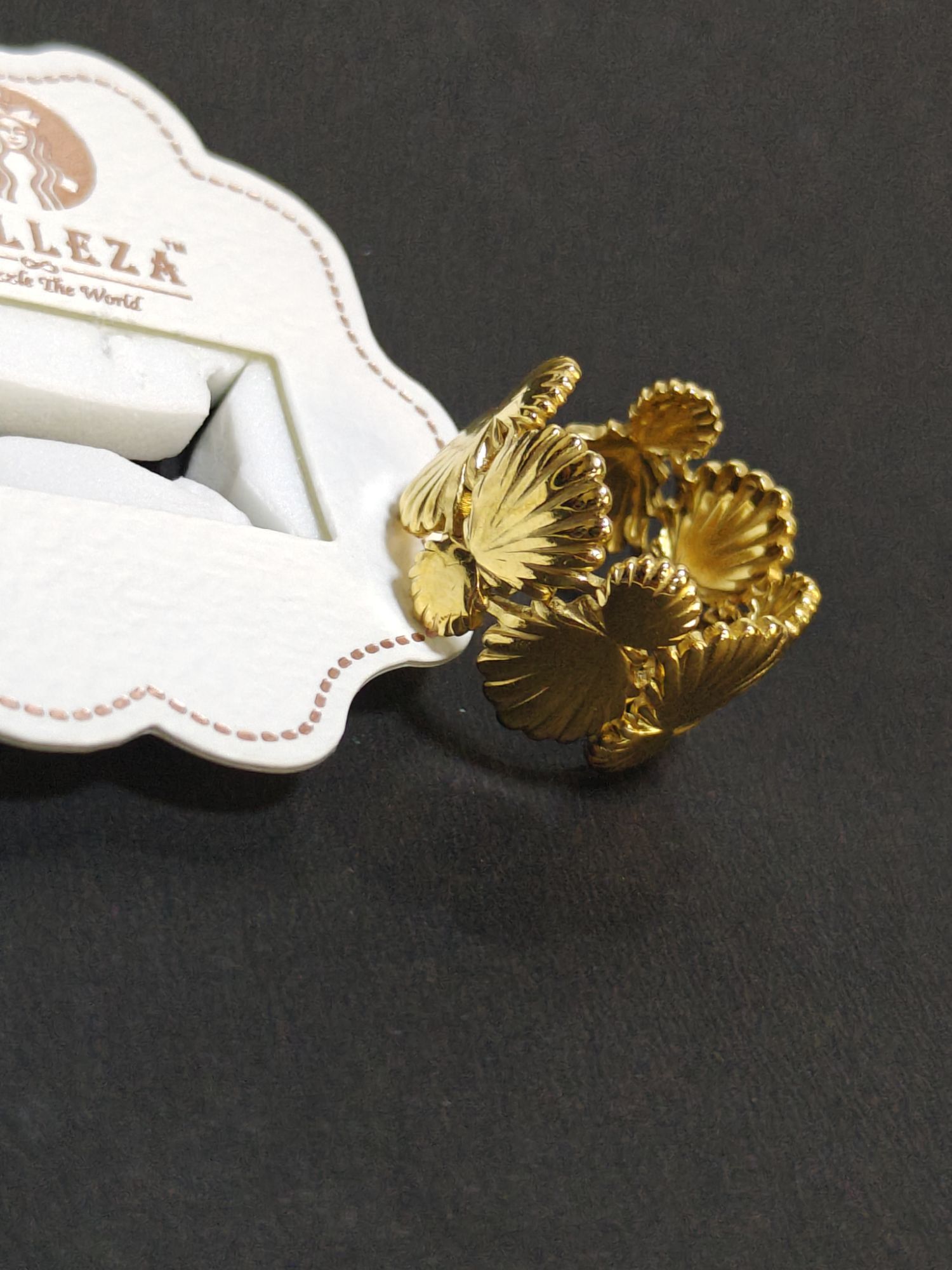 Shell Demi Fine 18k Gold Plated Ring