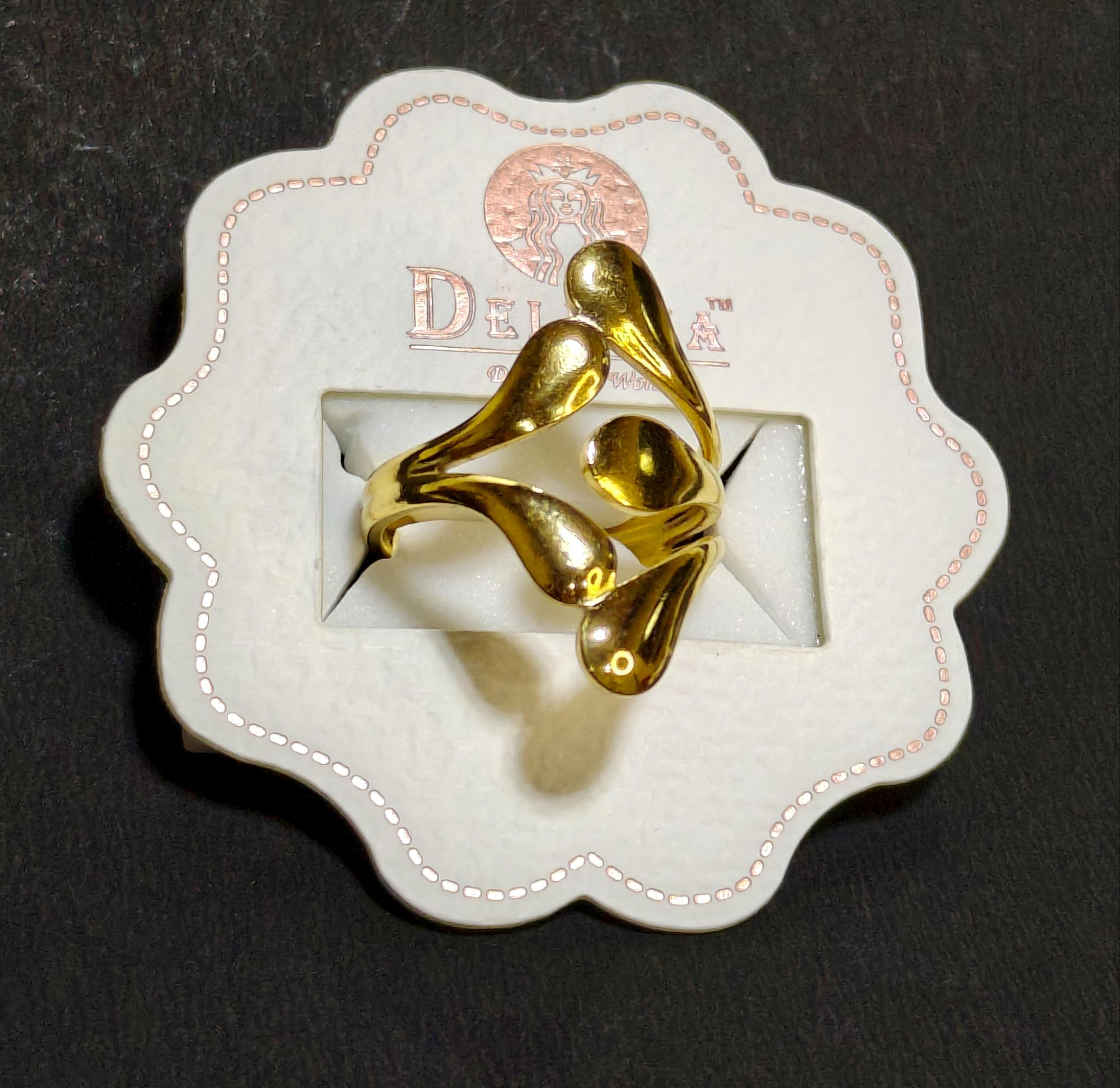 Elegant Demi Fine 18k Gold Plated Ring