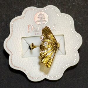 Half Leafy Demi Fine 18k Gold Plated Ring