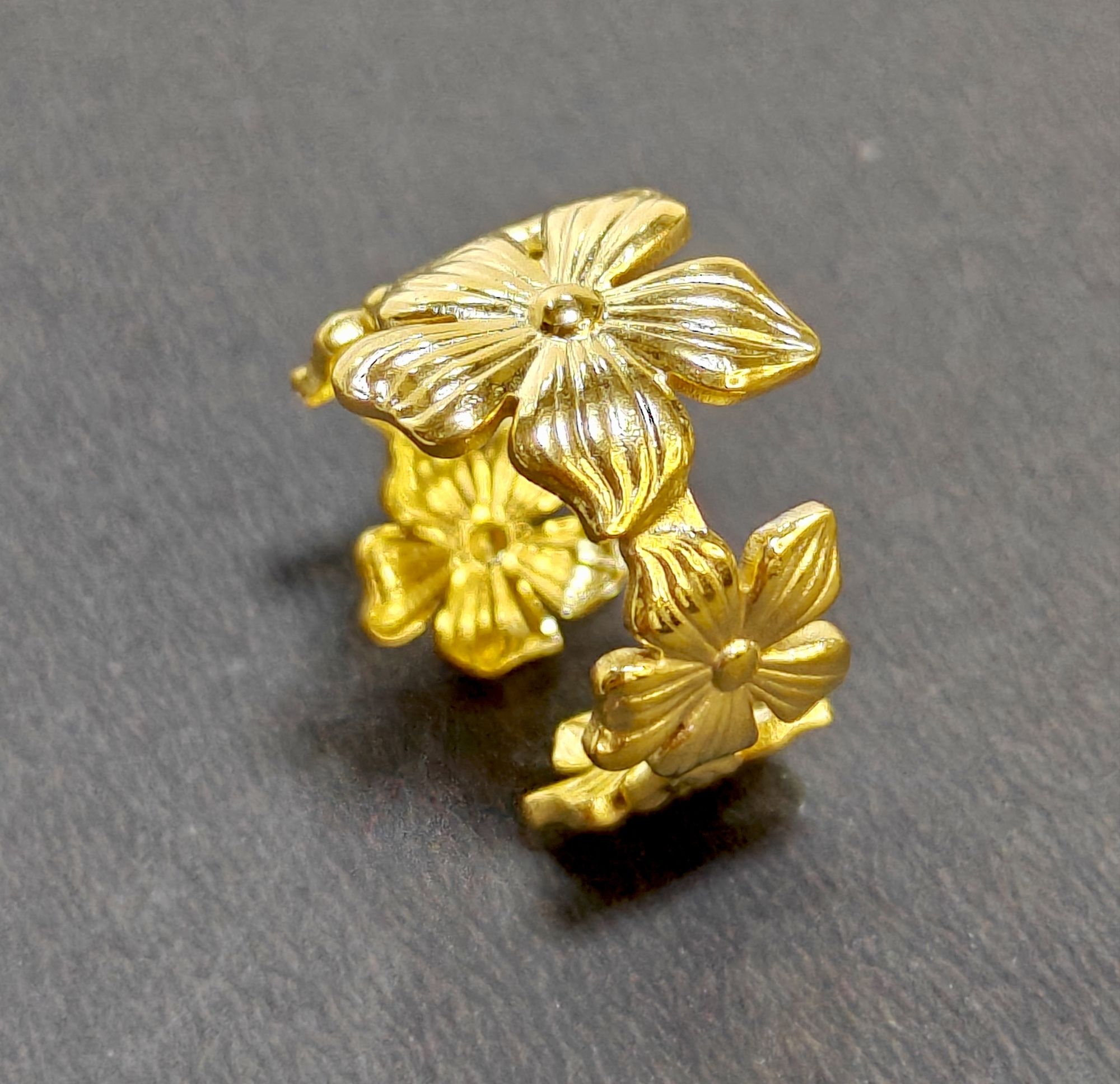 Flower Demi Fine 18k Gold Plated Ring