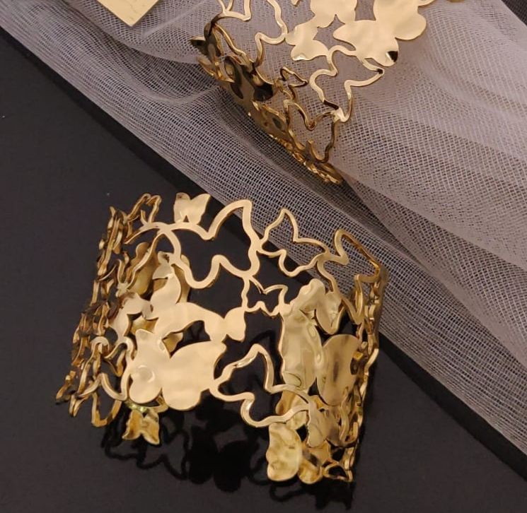 Demi Fine Butterfly Golden Cuff Bracelet - Image 3