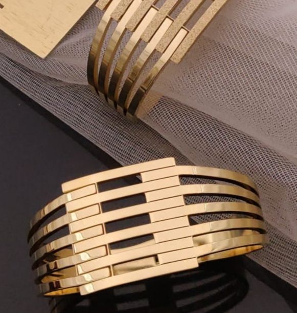 Demi Fine Gold Plated Cuff Bracelet - Image 2