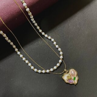 Demi Fine Dual Heart Pendant Chain